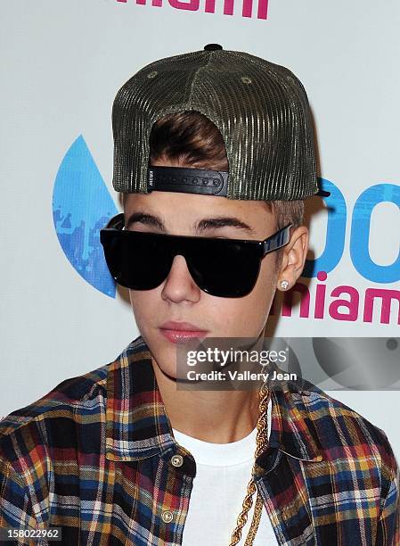 Justin Bieber arrives at Y 100 Jingle Ball at BB&T Center on December 8, 2012 in Sunrise, Florida.