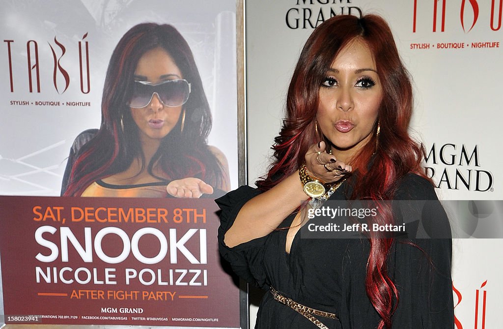 Nicole "Snooki" Polizzi Hosts Post-Fight Party At Tabu Ultra Lounge At The MGM Grand