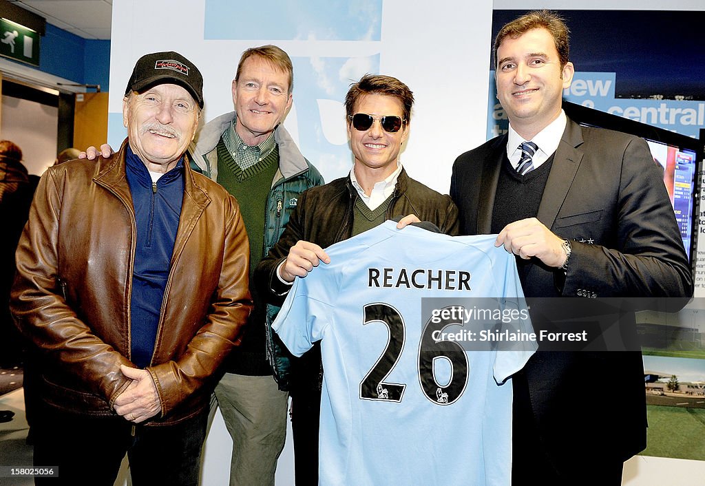 Talent From The Paramount Pictures Film 'Jack Reacher' Attend The Manchester Derby As Part Of Their European Tour