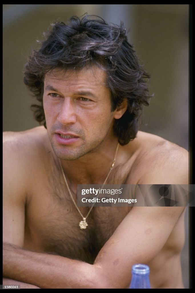 A Portrait Of Imran Khan The Captain Of Pakistan At The Sharjah Cup a-portrait-of-imran-khan-the-captain-of-pakistan-at-the-sharjah-cup