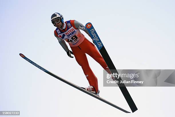 Wolfgang Loitzl of Austria competes in a Ski Jump during the FIS Ski Jumping World Cup at the RusSki Gorki venue on December 9, 2012 in Sochi, Russia.