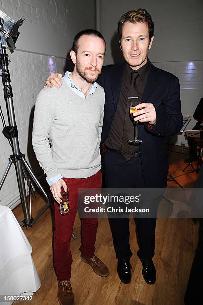 Anthony Byrne and Nick Moran attend the VIP backstage dinner ahead of this years Old Vic 24 Hour Musicals Celebrity Gala at The Old Vic Theatre on...