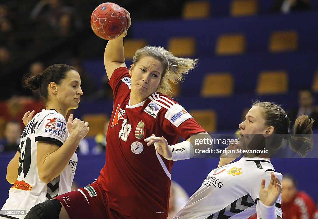 2012 EHF European Women's Handball Championship Main Group II - Hungary v Montenegro