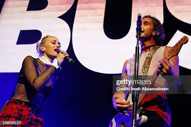 Singer Gwen Stefani makes a surprise appearance, performing onstage with her husband, musician Gavin Rossdale of Bush at the 23rd Annual KROQ Almost...