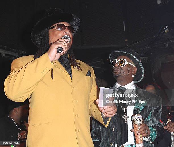 Kenny Red and Bishop Don "Magic" Juan attend The Official International Players Ball 2012 and birthday celebration for Arch Bishop Don Magic Juan at...