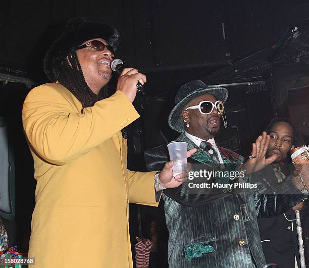 Kenny Red and Bishop Don "Magic" Juan attend The Official International Players Ball 2012 and birthday celebration for Arch Bishop Don Magic Juan at...