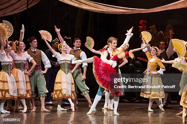 Dancers Mathilde Froustey and Francois Alu perform during the Don Quichotte Ballet Hosted By 'Reve d'Enfants' Association and AROP at Opera Bastille...