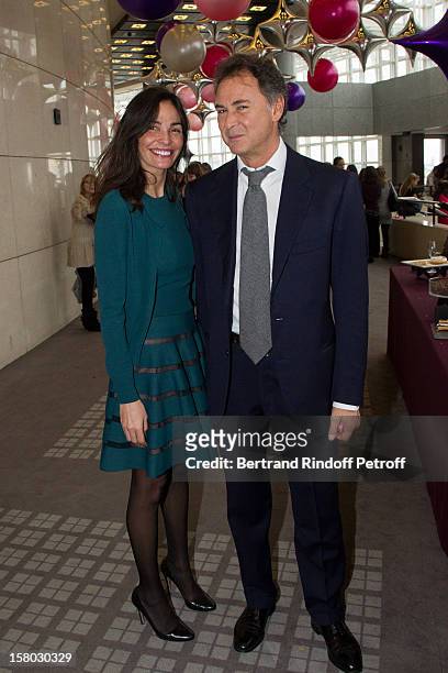 Ines Sastre and partner Michele Alfano pose before the Don Quichotte Ballet Hosted By 'Reve d'Enfants' Association and AROP at Opera Bastille on...