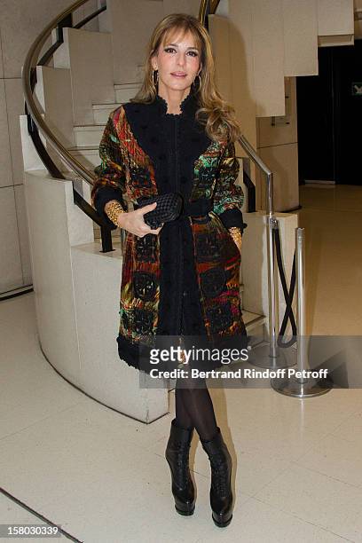 Patricia d'Arenberg poses before the Don Quichotte Ballet Hosted By 'Reve d'Enfants' Association and AROP at Opera Bastille on December 9, 2012 in...