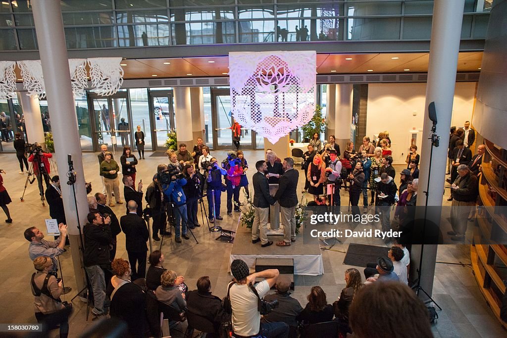 Same-Sex Couples Legally Wed in Seattle