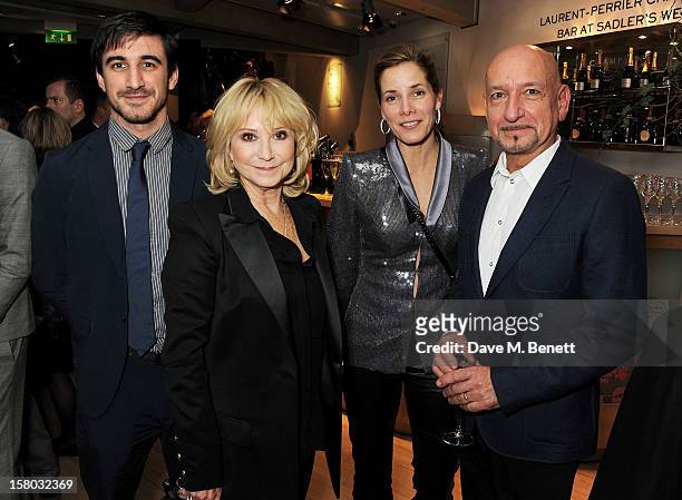 Ferdinand Kingsley, Felicity Kendal, Darcey Bussell and Sir Ben Kingsley attend an after party following the press night performance of Matthew...
