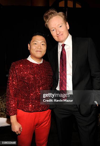 Singer Psy and Host Conan O'Brien attend TNT Christmas in Washington 2012 at National Building Museum on December 9, 2012 in Washington, DC....