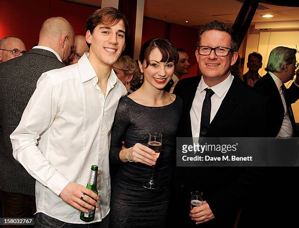 Dancers Dominic North, Hannah Vassallo and director/choreographer Matthew Bourne attend an after party following the press night performance of...