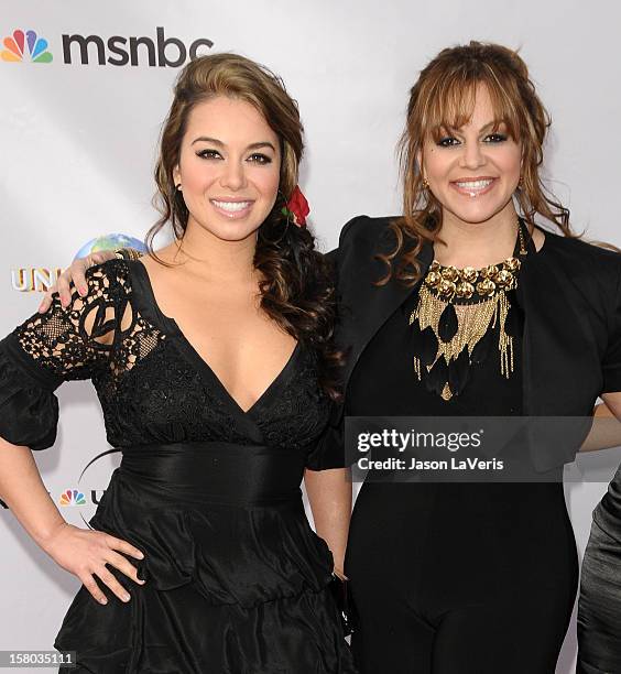 Janney 'Chiquis' Marin and singer Jenni Rivera attend 'An Evening With NBC Universal' at The Cable Show 2010 at Universal Studios Hollywood on May...