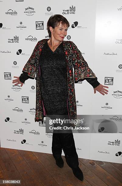 Celia Imrie attends the post-show party, The 25th Hour, following The Old Vic's 24 Hour Musicals Celebrity Gala 2012 during which guests drank Jack...