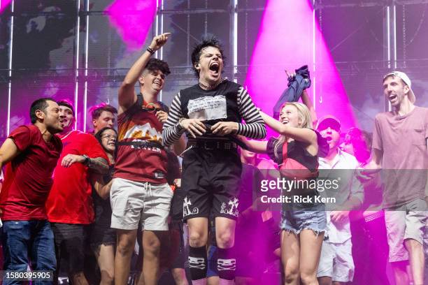 Yungblud performs onstage during Sips & Sounds Summer Festival at Moody Amphitheater at Waterloo Park on July 29, 2023 in Austin, Texas.