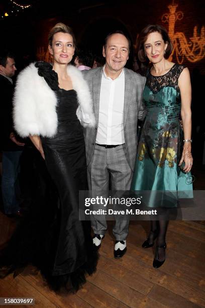 Natascha McElhone, Artistic Director Kevin Spacey and Haydn Gwynne attend an after party celebrating the 24 Hour Musicals Gala Performance at...