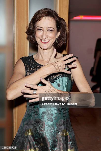 Haydn Gwynne attends an after party celebrating the 24 Hour Musicals Gala Performance at Vinopolis on December 9, 2012 in London, England.