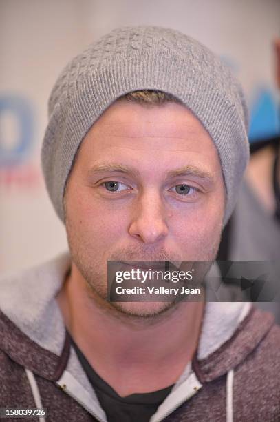 Ryan Tedder of OneRepublic arrives at Y 100 Jingle Ball at BB&T Center on December 8, 2012 in Sunrise, Florida.