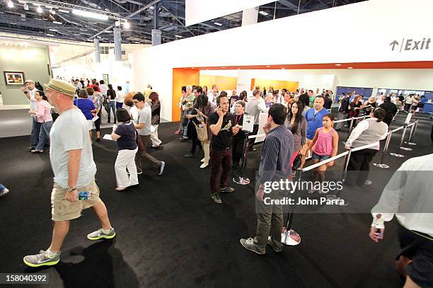 General view of atmosphere at Art Basel Miami Beach 2012 at the Miami Beach Convention Center on December 9, 2012 in Miami Beach, Florida.