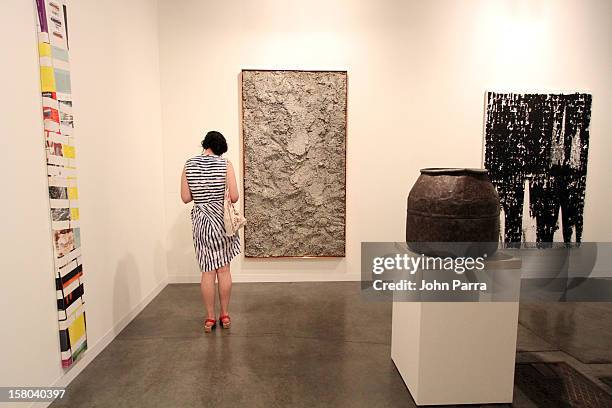 General view of atmosphere at Art Basel Miami Beach 2012 at the Miami Beach Convention Center on December 9, 2012 in Miami Beach, Florida.