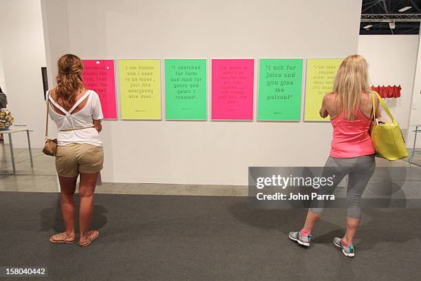 General view of atmosphere at Art Basel Miami Beach 2012 at the Miami Beach Convention Center on December 9, 2012 in Miami Beach, Florida.