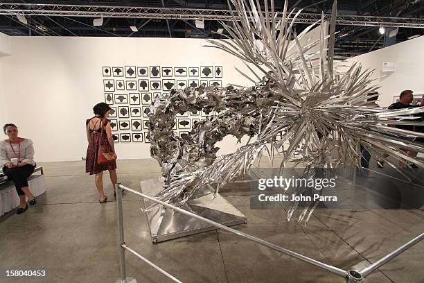 General view of atmosphere at Art Basel Miami Beach 2012 at the Miami Beach Convention Center on December 9, 2012 in Miami Beach, Florida.