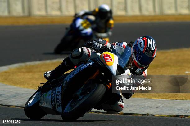 Mario Dominguez drives during the Racing Bike Capital Grand Prix at Hermanos Rodriguez Race Track on December 9, 2012 in Mexico City, Mexico