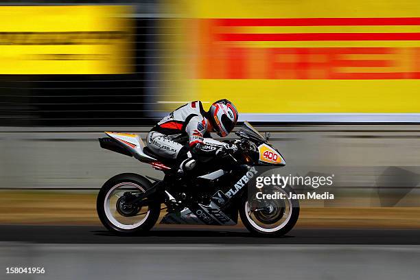 Mario Dominguez in action during the Racing Bike Capital Grand Prix at Hermanos Rodriguez Race Track on December 9, 2012 in Mexico City, Mexico