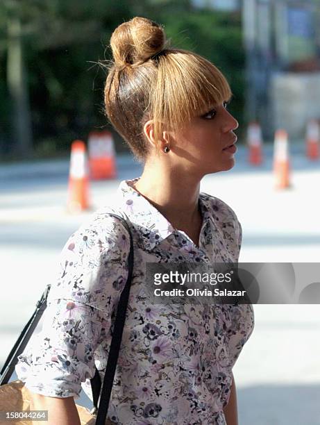 Beyonce is sighted in South Beach on December 9, 2012 in Miami Beach, Florida.