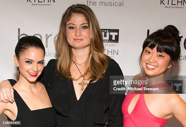 Actresses Sara Kapner, Megan Lewis and Alice Lee attend "BARE The Musical" Opening Night After Party at Out Hotel on December 9, 2012 in New York...