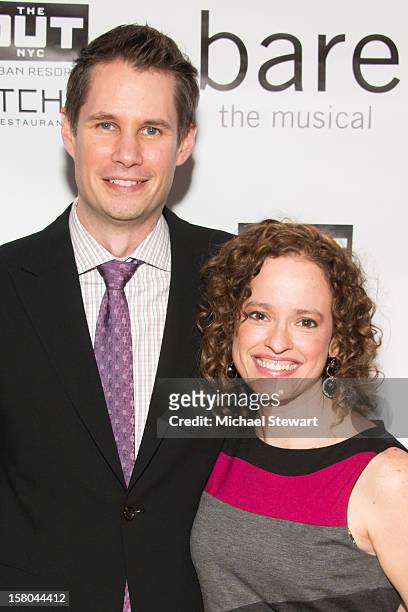 Writer Jon Hartmere and composer Lynne Shankel attend "BARE The Musical" Opening Night After Party at Out Hotel on December 9, 2012 in New York City.