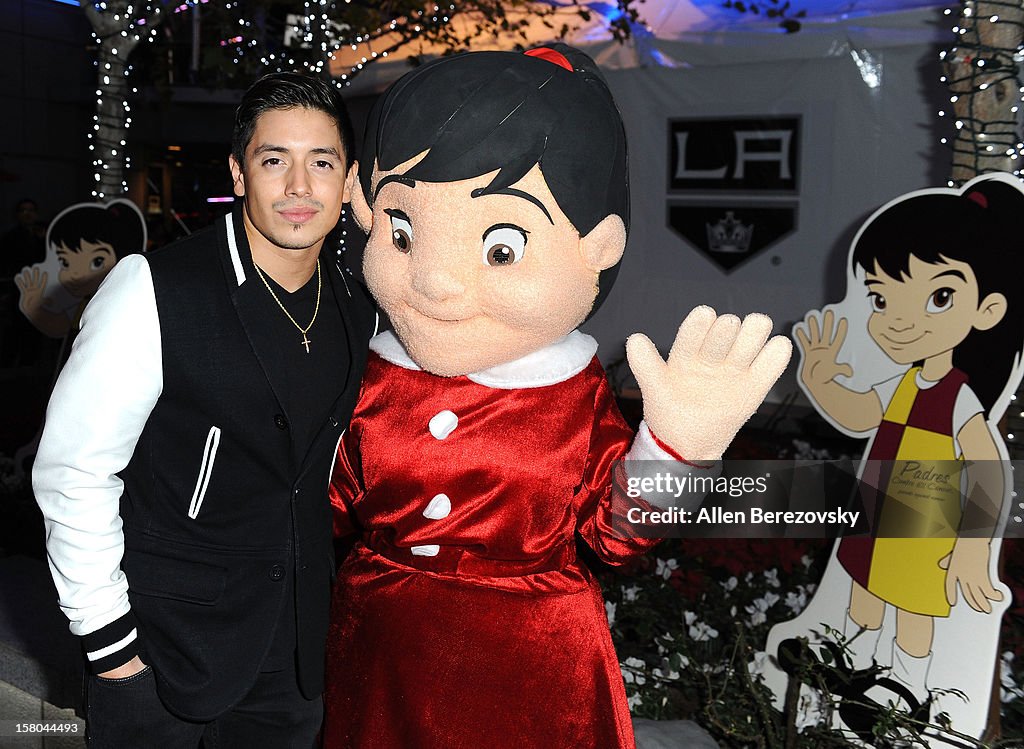 PADRES Contra El Cancer Honored During A Special On-Ice Presentation At The LA Kings Holiday Ice At L.A. LIVE