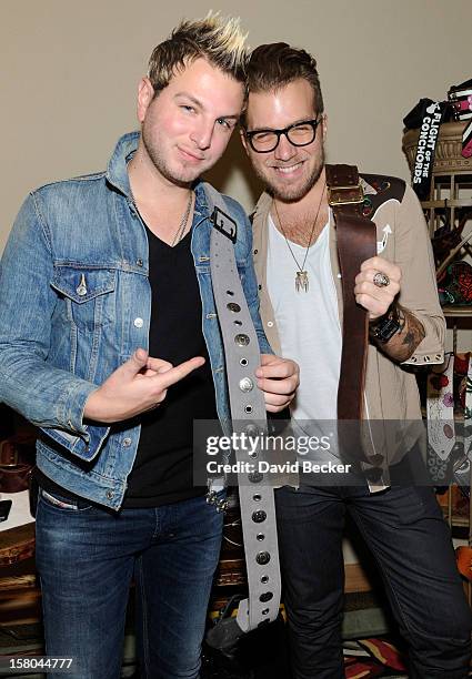 Musicians Mike Gossin and Tom Gossin of Gloriana attend the Backstage Creations Celebrity Retreat at 2012 American Country Awards at the Mandalay Bay...