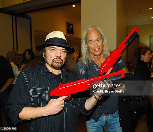 Memebers of Lynyrd Skynyrd Gary Rossington and Rickey Medlocke attend the Backstage Creations Celebrity Retreat at the 2012 American Country Awards...