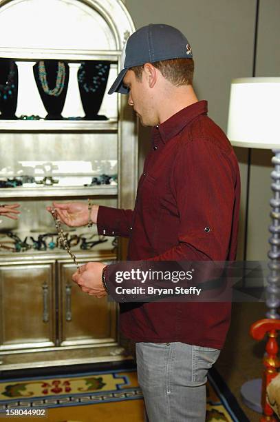 Singer/songwriter Dustin Lynch attends the Backstage Creations Celebrity Retreat at the 2012 American Country Awards at the Mandalay Bay Events...