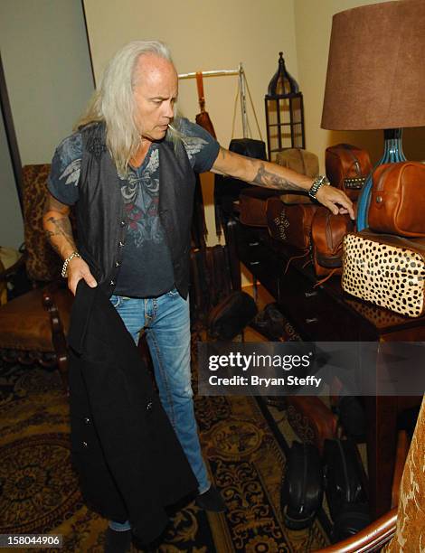 Rickey Medlocke of Lynyrd Skynyrd attends the Backstage Creations Celebrity Retreat at the 2012 American Country Awards at the Mandalay Bay Events...