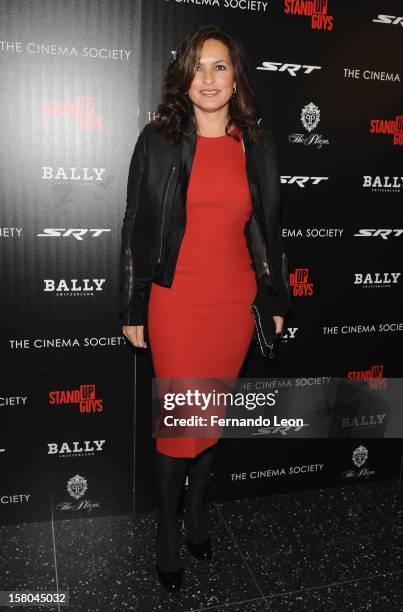 Mariska Hargitay attends the premiere of "Stand Up Guys" hosted by The Cinema Society with Chrysler and Bally at MOMA on December 9, 2012 in New York...