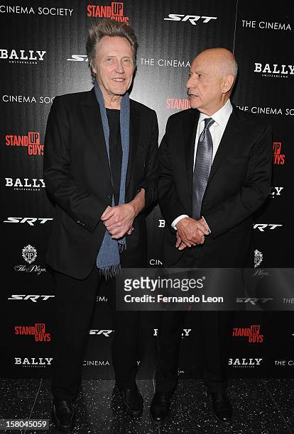 Actors Christopher Walken and Alan Arkin attend the premiere of "Stand Up Guys" hosted by The Cinema Society with Chrysler and Bally at MOMA on...