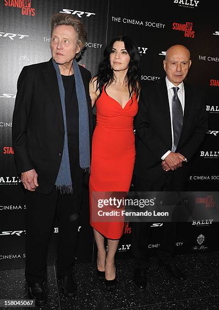 Actors Christopher Walken, Julianna Margulies and Alan Arkin attend the premiere of "Stand Up Guys" hosted by The Cinema Society with Chrysler and...