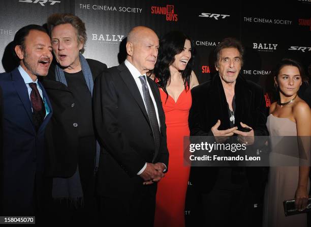 Director Fisher Stevens with actors Christopher Walken, Alan Arkin, Julianna Margulies, Al Pacino and Addison Timlin attend the premiere of "Stand Up...