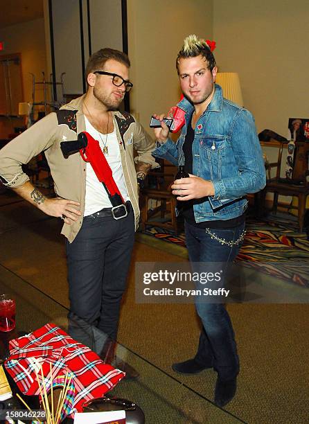 Tom Gossin and Mike Gossin of Gloriana attend the Backstage Creations Celebrity Retreat at the 2012 American Country Awards at the Mandalay Bay...