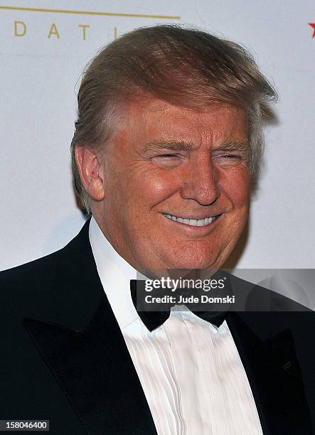 Donald Trump attends the 2012 European School Of Economics Foundation Vision And Reality Awards at Cipriani 42nd Street on December 5, 2012 in New...