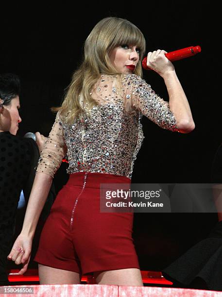 Taylor Swift performs during Z100's Jingle Ball 2012 presented by Aeropostale at Madison Square Garden on December 7, 2012 in New York City.