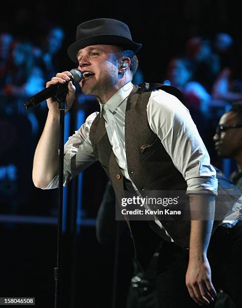 Olly Murs performs during Z100's Jingle Ball 2012 presented by Aeropostale at Madison Square Garden on December 7, 2012 in New York City.