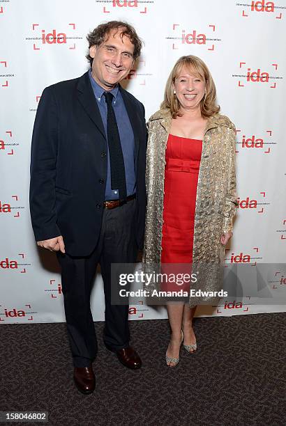 Director Peter Getzels and producer Wendy Thompson-Marquez arrive at the International Documentary Association's 2012 IDA Documentary Awards at The...