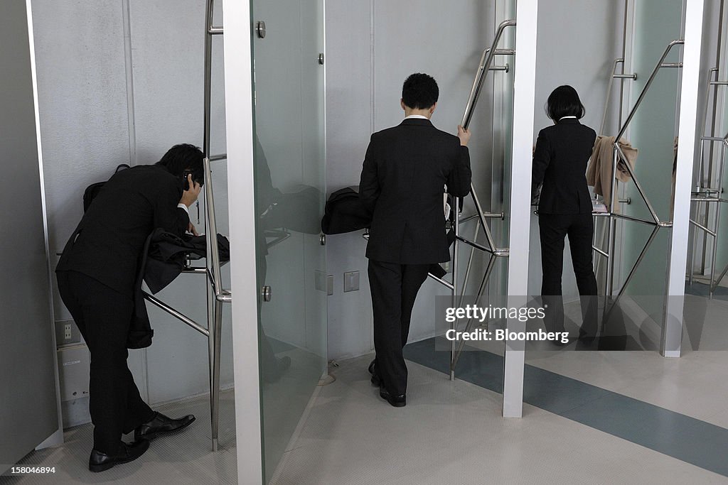 University Students Attend A Job Fair