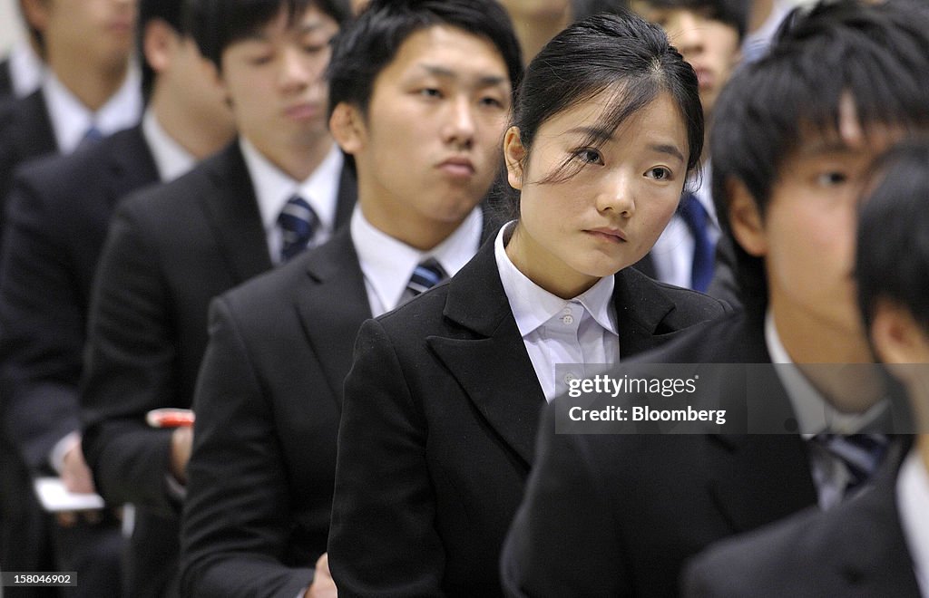 University Students Attend A Job Fair