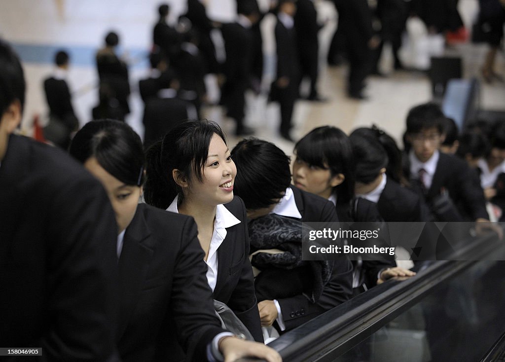 University Students Attend A Job Fair