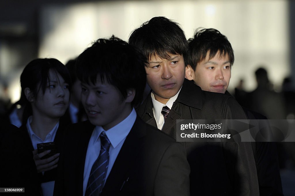 University Students Attend A Job Fair